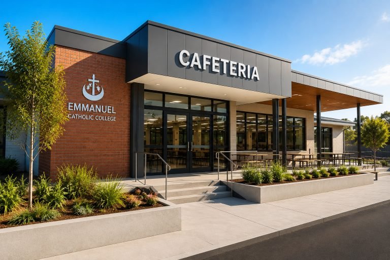 Good Shepherd Catholic College cafeteria building entrance